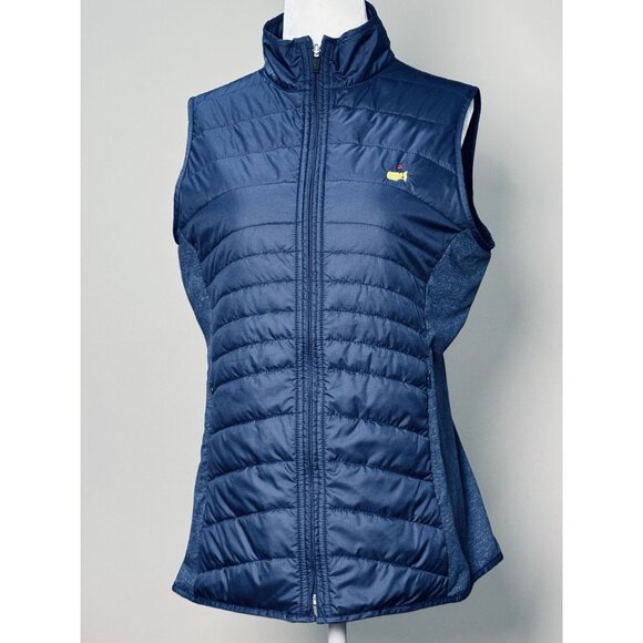 NEW Masters Magnolia Lane Tech Womens Size M Golf vest from Augusta Navy Blue - Picture 2 of 14